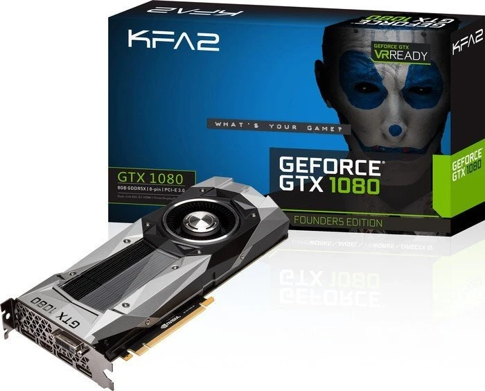 KFA2 GeForce GTX 1080 Founders Edition, 8GB GDDR5X, DVI, HDMI, 3x DP