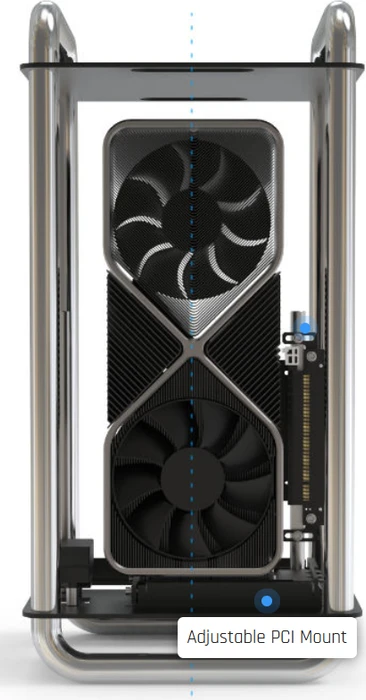 Streacom DA6 XL Open Frame chrom, Mini-ITX