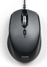 Port Designs Wired Silent Pro Mouse schwarz, USB (900711)