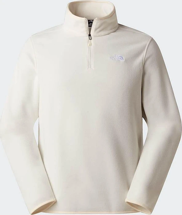 The North Face Glacier 1/4 Zip Fleece Pullover white dune (Herren)