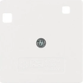 Berker Arsys Zentralstück 50x50mm für FI-Schutzschalter System 50x50mm, polarweiß glänzend