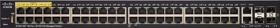 Cisco SF350 Rackmount Managed Switch, 48x RJ-45, 2x SFP, 2x RJ-45/SFP, 382W UPoE (SF350-48P-K9)