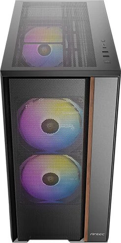 Antec Flux Rear, schwarz/braun, Glasfenster