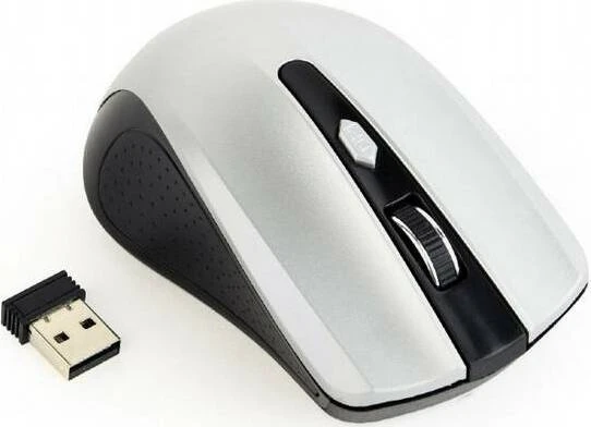 Gembird Wireless Optical Mouse 4B-04 schwarz/silber, USB