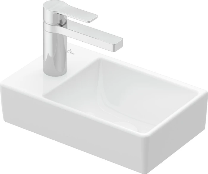Villeroy & Boch Avento Handwaschbecken 36x22x11cm, ohne Überlauf, weiß alpin ceramicplus