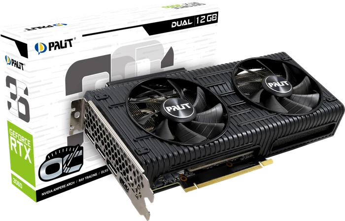 Palit GeForce RTX 3060 Dual OC, 12GB GDDR6, HDMI, 3x DP