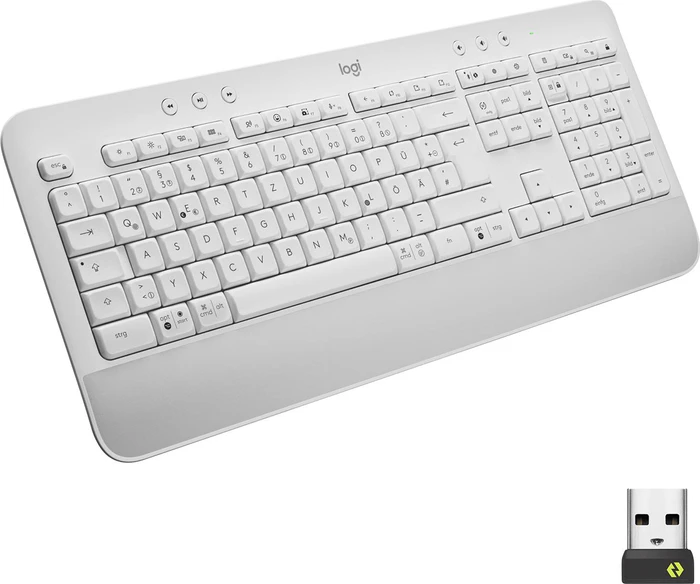 Logitech Signature K650 Comfort, Off-White, Logi Bolt, USB/Bluetooth, DE