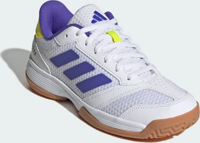 adidas Ligra 8 Indoor Handball cloud white/solar purple/solar lemon (Junior)