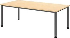 Hammerbacher Ergonomic Plus H-Serie HS2E/3/S Schreibtisch 200x100cm Ahorn/silber