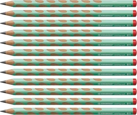 STABILO EASYgraph Pastel Bleistift HB graphit, Pastell Grün, Rechtshänder, 12er-Pack