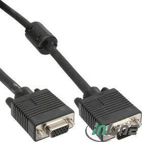 InLine VGA Verlängerungskabel Stecker/Buchse 1m, schwarz (17701B)