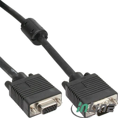 InLine VGA Verlängerungskabel Stecker/Buchse 1m, schwarz