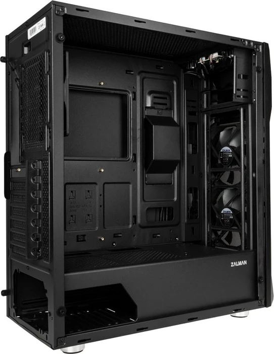 Zalman Z1 Plus, schwarz, Glasfenster
