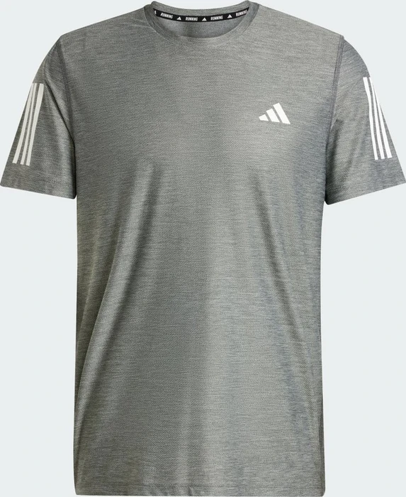 adidas Own the Run Laufshirt kurzarm grey six/white melange (Herren)