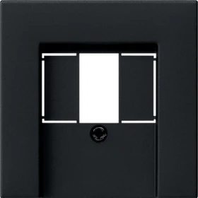 Gira Abdeckung für TAE und USB ohne Beschriftungsfeld, schwarz