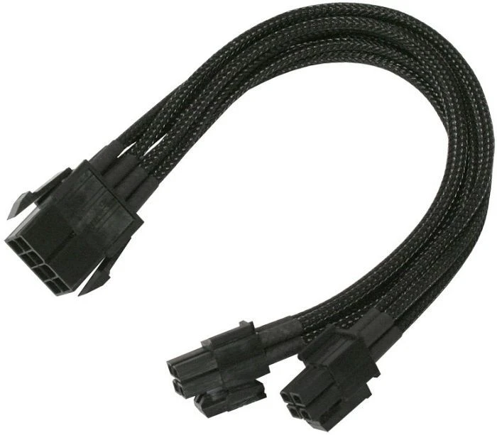 Nanoxia 8-Pin EPS12V Verlängerung 30cm, sleeved schwarz