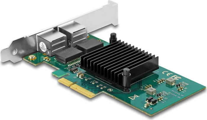 DeLOCK Gigabit LAN-Adapter, 2x RJ-45, PCIe 2.0 x4