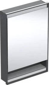 Geberit ONE Spiegelschrank ComfortLight, Nische, 1 Türe, UP-Montage, 60cm, Anschlag links, schwarz matt/Aluminium pulverbeschichtet