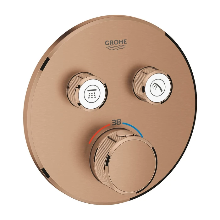 Grohe Grohtherm SmartControl Thermostat mit 2 Ventilen warm sunset gebürstet