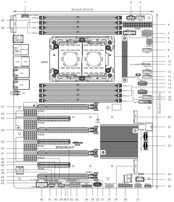 ASRock Rack SPC621D8-2L2T (Intel 4189-4)