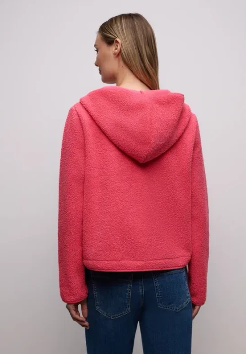Street One Teddy Kapuzen Jacke striking coral (Damen)