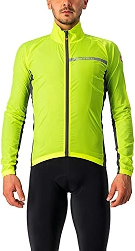 Castelli Squadra Stretch Fahrradjacke yellow fluo/dark grey (Herren)