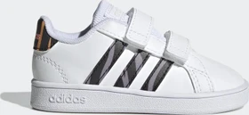 adidas Grand Court Tiger Print cloud white/core black/acid red (Junior)