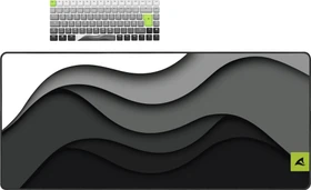 Sharkoon Skiller SGK50 S3 Design Bundle D5 - XXL Mousemat+Keycaps, Kunststoff (PBT) Double-Shot, schwarz/weiß, 85 Tasten, ISO-DE