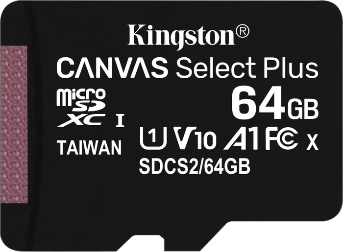 Kingston Canvas Select Plus R100 64GB, UHS-I U1, A1, Class 10