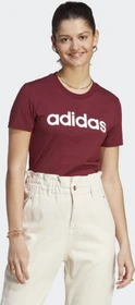 adidas Loungewear Essentials Slim Logo T-Shirt kurzarm shadow red/white (Damen)