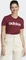adidas Loungewear Essentials Slim Logo T-Shirt kurzarm shadow red/white (Damen) Vorschaubild