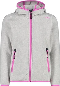 CMP Knit-Tech Meliert Fleece Jacke bone/purple fluo (Junior)