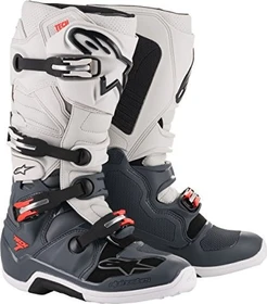 Alpinestars Tech 7 Motorradstiefel grau/rot
