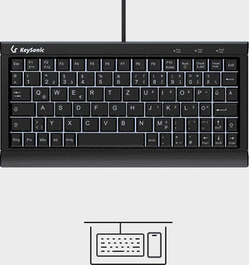 KeySonic KSK-3011ELC, schwarz, USB, DE