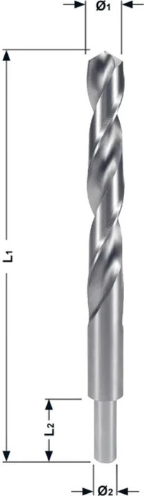 Ruko DIN338 Typ N HSS Spiralbohrer mit abgesetztem Schaft, 16.5x35x184mm, 1 Stück