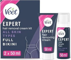 Veet Expert Enthaarungscreme-Set (Creme 50ml + Schaum 50ml)