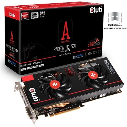 Club 3D Radeon HD 7970 GHz Edition royalAce, 3GB GDDR5, DVI, HDMI, 2x mDP