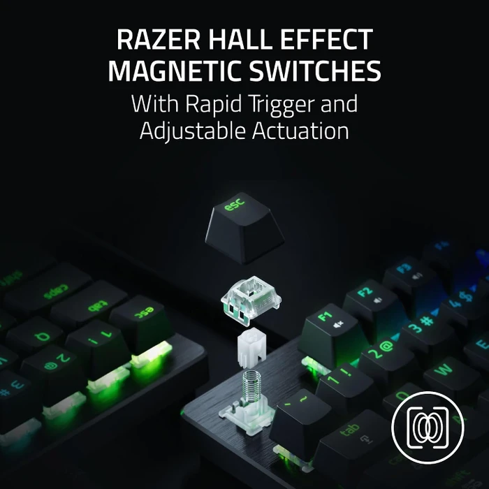 Razer Huntsman V3 HE Magnetic Tenkeyless 8KHz, schwarz, LEDs RGB, Hall Effect Magnetic, USB, US