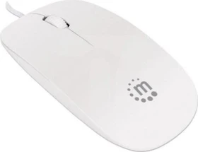 Manhattan Slim Optical Mouse weiß, USB (177627)
