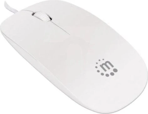 Manhattan Slim Optical Mouse weiß, USB