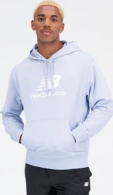 New Balance Essentials Stacked Logo French Terry Hoodie light arctic grey (Herren)
