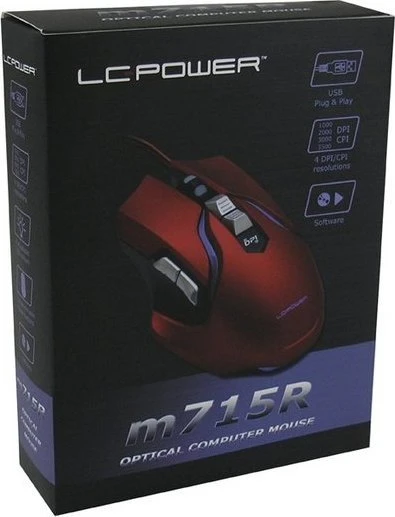 LC-Power m715R, rot, USB