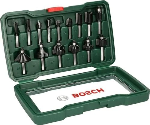 Bosch Professional HM Fräser-Sortiment inkl. Werkzeugbox, 15-tlg.