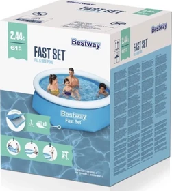 Bestway Fast Set Quick-Up Pool rund 244x61cm