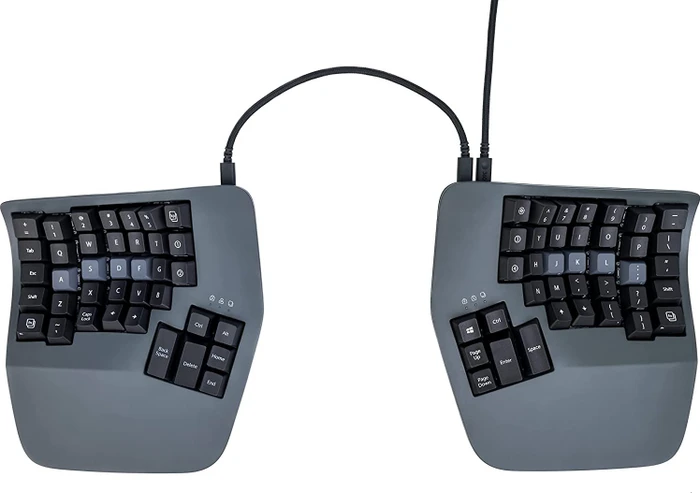 Kinesis Advantage 360 Split Mechanical Keyboard, grau/schwarz, Gateron BROWN, USB, US