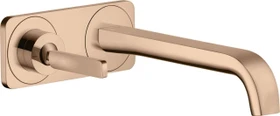 Hansgrohe Axor Citterio E Waschbeckenarmatur mit Platte polished red gold