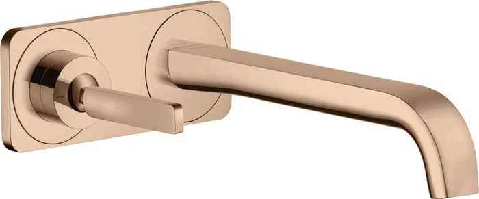 Hansgrohe Axor Citterio E Waschbeckenarmatur mit Platte polished red gold