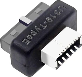 chenyang USB-Header-Adapter, USB 3.1, 10Gb/s, USB 3.1 Header 20-Pin [Stecker] auf USB-Header Key-A [Buchse], USB-Frontpanel Key-A/Typ-E Konverter