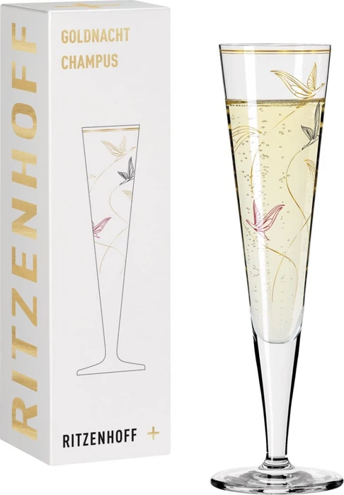 Ritzenhoff Goldnacht Champagnerglas von Christine Kordes 205ml