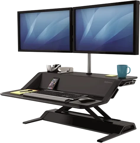 Fellowes Lotus Sit-Stand Workstation, Notebook-Stand, schwarz